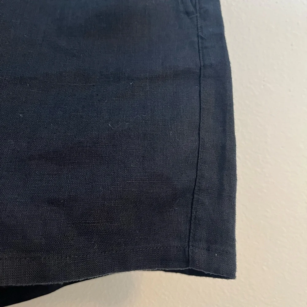 Telluride Clothing Co Black 100% Linen Shorts - Picture 2 of 6